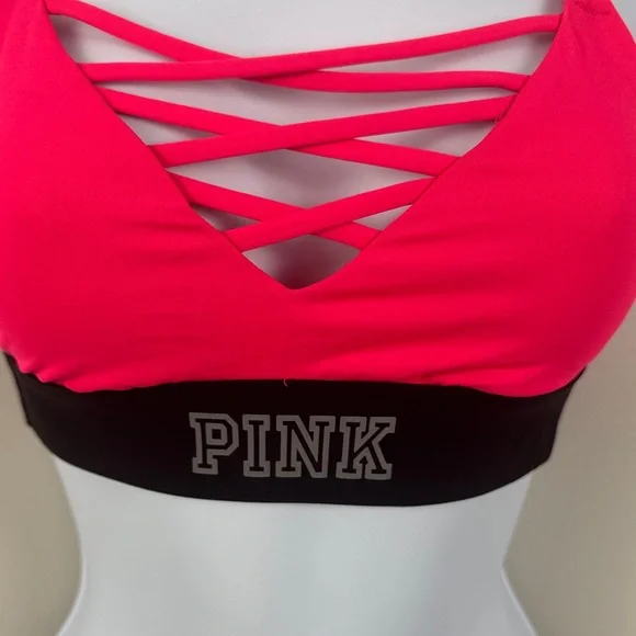 ✨3/$25✨ Pink Victoria’s Secret Women's Strappy Bralette - XS - Picture 2 of 6